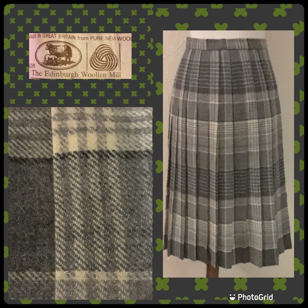 🏁Great Britain small plaid Vintage wool Edinburgh Woolen Mills